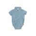 Cat & Jack Short Sleeve Onesie: Blue Tweed Bottoms - Size 3-6 Month