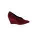 Pied Juste Wedges: Burgundy Print Shoes - Women's Size 37 - Pointed Toe