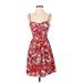 Jessica Simpson Casual Dress - A-Line Sweetheart Sleeveless: Red Dresses - Women's Size X-Small