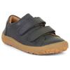 Barfußschuh FRODDO "Barefoot Base", Kinder, Gr. 31, blau (nachtblau), Leder, unifarben, casual, Schuhe, Klettschuh, Kindergartenschuh, Lauflernschuh mit Klettverschlüssen