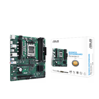 ASUS Mainboard "PRO B650M-CT-CSM", grün, B:24,4cm H:24,4cm, Mainboards