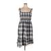 Arizona Jean Company Casual Dress - Mini Square Sleeveless: Gray Plaid Dresses - Women's Size 2X-Large