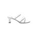 Stuart Weitzman Sandals: White Print Shoes - Women's Size 8 1/2 - Open Toe