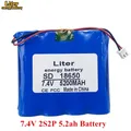 Pack de batteries au Lithium 2S2P 7.4V 18650 ah 5 2 ah 6ah 6 6 ah lampe LED de pêche