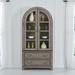 Osias Curio Cabinet Wood/Glass in Gray Laurel Foundry Modern Farmhouse® | Wayfair 8B167397EBB247B9939A2A1017A41970