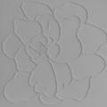 Plaster Textured 3D Wall Art Plaster 3D Flower on Canvas - 36X48 Handmade Canvas in Gray | 36 H x 48 W x 4 D in | Wayfair 0312