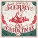 The Holiday Aisle® Merry Little Christmas V Green by Janelle Penner - Wrapped Canvas Print Paper | 12" H x 12" W | Wayfair