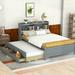 Red Barrel Studio® Brackenburgh Platform Storage Bed Wood in Gray | 41.2 H x 57.5 W x 85 D in | Wayfair D844E62BFD024E74B654AB17685F2633