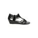 Donald J Pliner Wedges: Black Print Shoes - Women's Size 8 1/2 - Open Toe