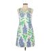 Lilly Pulitzer Casual Dress - A-Line Crew Neck Sleeveless: Ivory Floral Dresses - Women's Size 2