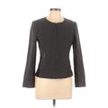 Calvin Klein Jacket: Short Gray Print Jackets & Outerwear - Women's Size 10