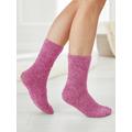 Avena Damen Kuschel-Socken Rose einfarbig