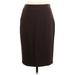 Ann Taylor Casual Pencil Skirt Knee Length: Brown Bottoms - Women's Size 6