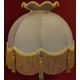 Taupe Beige and Gold Victorian Crown Top Dome Fabric Lampshade For Bedside Table Floor Standard Lamps Ceiling Light Pendants