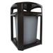 RUBBERMAID COMMERCIAL FG397000BLA 35 gal Square Trash Can, Black, 26 in Dia,