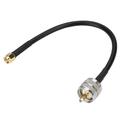 Emoshayoga SMA PL259 Male to UHF PL259 Male Cable Coaxial Cable Line Straight RF Pigtail Coaxial Cable Line for Antennas/Radio Scanners/Ham Radio