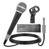5 Core Microphone Professional Dynamic Karaoke XLR Wired Mic w ON/OFF Switch Pop Filter Cardioid Unidirectional Pickup Handheld MicrÃ³fono -ND-58S