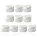 10pcs 100ml Plastic Storage Cases Empty Clear Wide-mouth Candy Biscuit Jars Cream Containers with White Lid