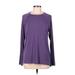 CALVIN KLEIN JEANS Long Sleeve T-Shirt: Purple Tops - Women's Size Medium