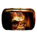OWNTA Fire Flame Skull Pattern Cosmetic Storage Bag with Zipper - Lightweight Large Capacity Makeup Bag for Women - Includes Small Personalized Transparent Bag