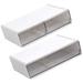 2 Pcs Drawer Storage Box Style Makeup Organizer Practical Desktop Shelf Multifunction Plastic Bins Container Office