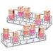 Amazing Abby - Glamour - 2-Pack 12-Slot Acrylic Nail Polish Organizer Lipstick Holder Lip Gloss Organizer Cosmetic Storage Display Perfect Storage Solution for Drawer Vanity Bathroom and More