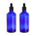 Uxcell 2pcs 3.38oz Amber Glass Bottles with Eye Dropper for Essential Oils Perfume Cosmetics Travel Bottles Blue