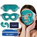 Gel Cooling Face Eye Mask - Gel Beads Hot Cold Compress Reusable Ice Face Eye Mask Under Eye Patches and Ice Pack Set Cold Eye Mask for Sleeping Dark Circles Puffiness Dry Eye Headache (Blue)