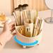 KKCXFJX Clearence!360 Rotating Makeup Organizer Clear Cosmetic Storage Holder Tray With Compartment Makeup Brush Lip Gloss Organizer Case Bathroom Cabinet Vanity Desktop