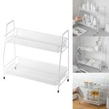 Apmemiss Clearance Spice Rack Organizer for Countertop 2 Tier Bathroom Shelf Desktop Makeup Organizer Small Storage Rack for Kitchen Bath Room Bedroom and office Christmas Decorations Clearance