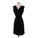 Diane von Furstenberg Casual Dress - A-Line V Neck Sleeveless: Black Print Dresses - Women's Size 2