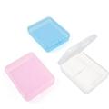 3Pcs Portable Travel Cotton Pad Holder Dispenser Cosmetic Sponge Storage Box with Transparent Lid Storage Jar Cosmetic Pad Container