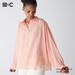 Women's Sheer Volume Long-Sleeve Blouse | Pink | Large | UNIQLO US