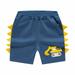 Elainilye Fashion Boys Sweatpants Summer Casual Sports Shorts Capris Boys Printed Sweatpants With Pocket 2-11 Years Blue