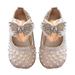 Ykohkofe Toddler Baby Girls Glittery Dress Princess Bow Ballet Shoes Baby Soft Soled Leather Shoes Baby Outfits Baby Bodysuit Take Home Outfit baby clothes