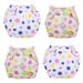 CHUANK 4Pcs Baby Diaper Pants Baby Cartoon Training Pants Learning Pants Children s Plush Diaper Pants (2 * Pink Dots+2 * Sunflower)