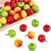 30Pcs 3 Styles Realistic Fake Fruit Artificial Lifelike Mix Apple Mini Artificial Apple Fake Fruit Simulation Foam Apple for Home Kitchen Photography Party Decoration