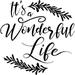 A Wonderful Life Stencil (10 Mil Plastic) | Decor For Painting On Wood Wall Tile Canvas Paper Fabric Furniture Floor | Reusable Stencil | FS083 By