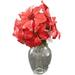Set Of 2 14 Sparkling Christmas Bush With Artificial 6 Poinsettia Flowers (Red)