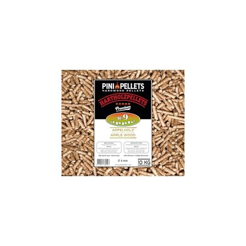 PINI Grillpellets Nr. 9 Apfel 10 kg BBQ Hartholzpellets zum Grillen Räuchern Smoken