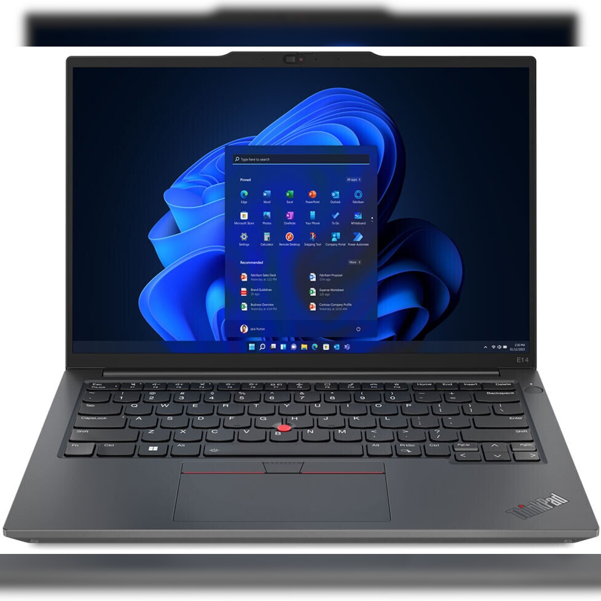 Lenovo ThinkPad E14 G5 21JK0057GE 35,6cm (14") WUXGA IPS, Intel Core i5-1335U, 8GB RAM, 256GB SSD, Win11 Pro, QWERTZ Graphite Schwarz Image