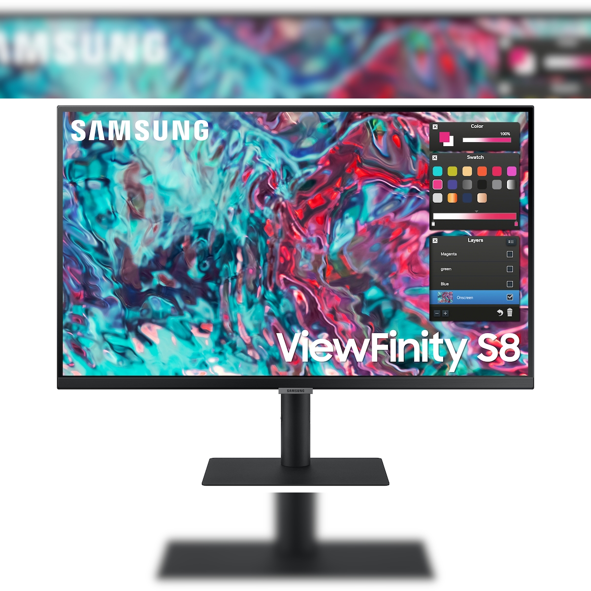 Samsung S80TB LED display 68,6 cm (27") 3840 x 2160 Pixel 4K Ultra HD Schwarz Image