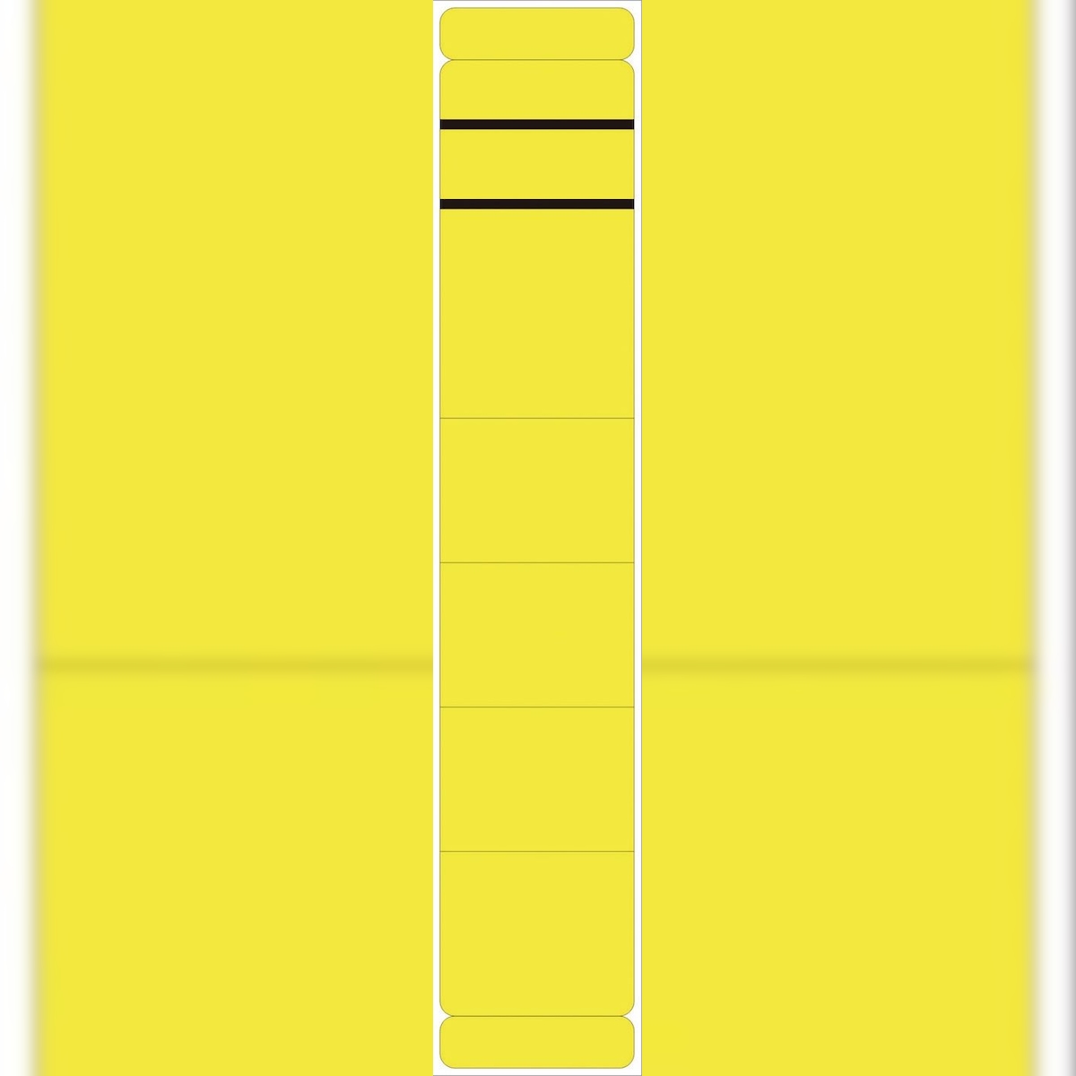 5865 Ordnerrückenschilder - schmal/lang, sk, 10 Stück, gelb Image