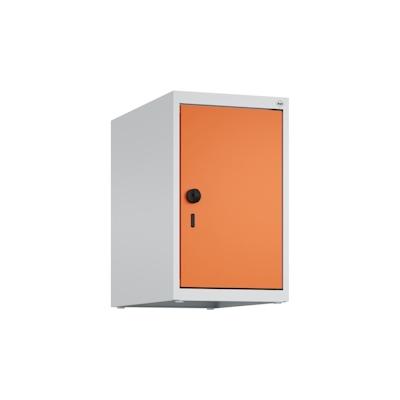 C+P Aufsatzschrank Classic PLUS, 1 Abteil, HxBxT 50x30x50cm, Sicherheitsdrehriegel, Hellgrau/Reinorange von PROREGAL Image