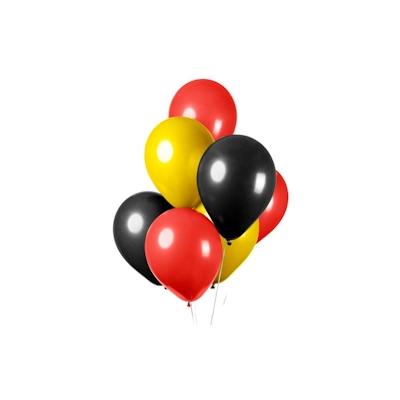 10 Luftballons schwarz rot gelb Deutschland