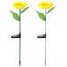 2Pcs Outdoor LED Sunflower Solar Light