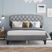 Elegant Design Upholstered Queen Platform Bed