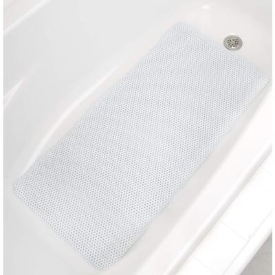White Non-Slip Foam Bathtub Shower Mat With Suction Cups - 36