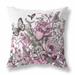 White And Pink Garden Delights Indoor/Outdoor Throw Pillow