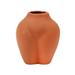 Ceramic Body Flower & Plant Vase, 4.33"L x 5.12"H x 3.27"W, Orange